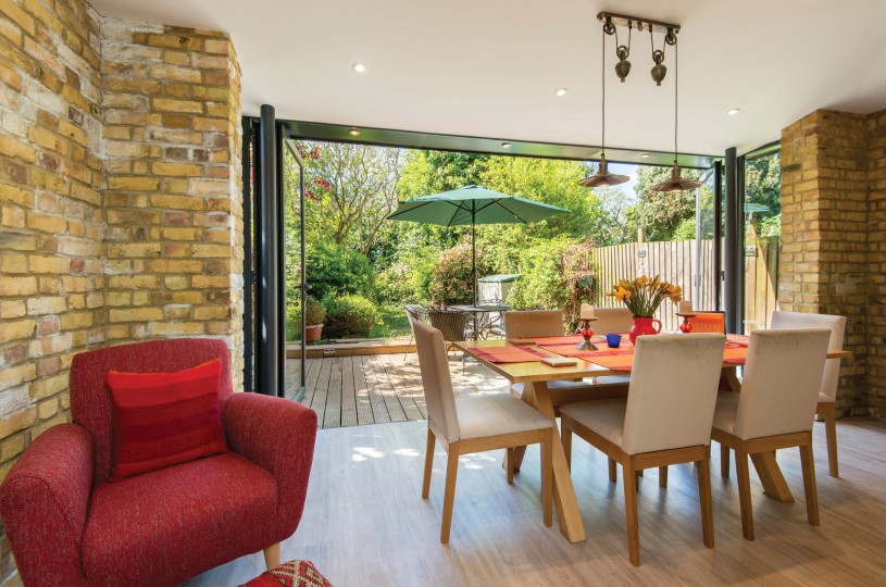 dining table and garden