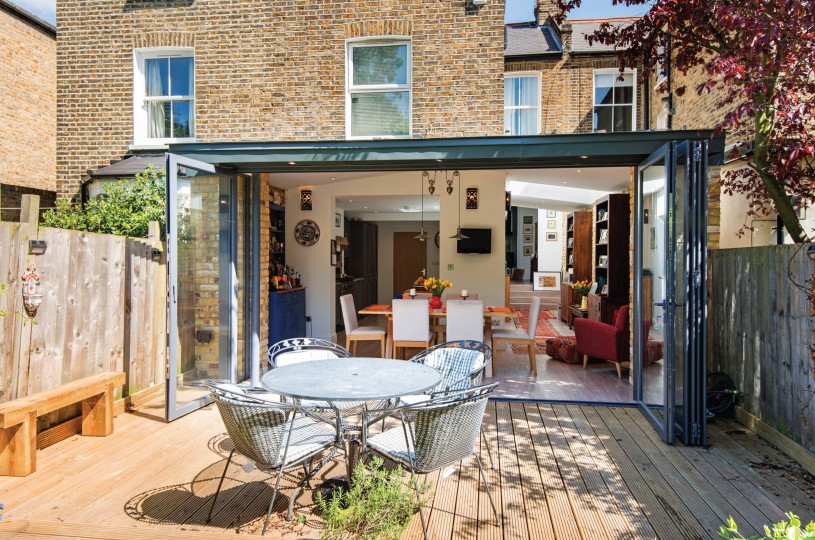 open doors onto terrace