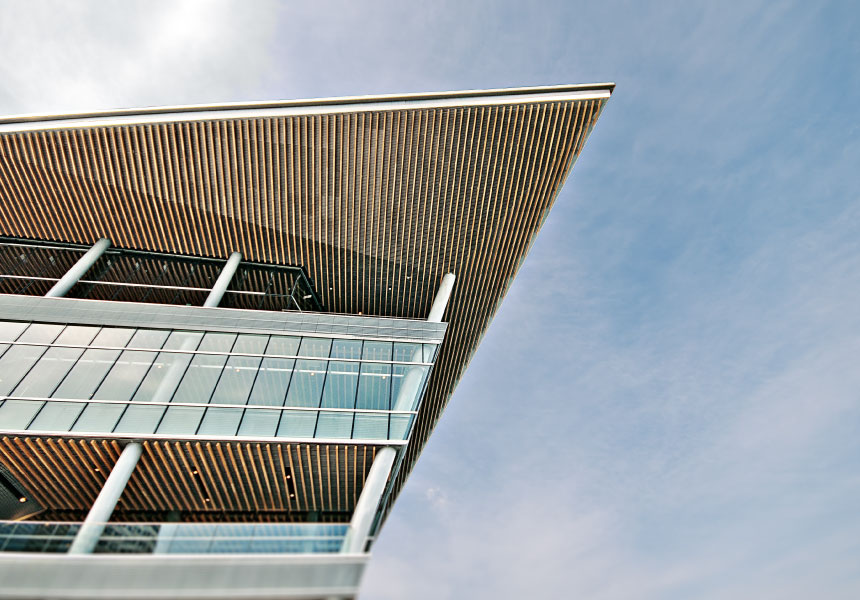 blue sky building architecture