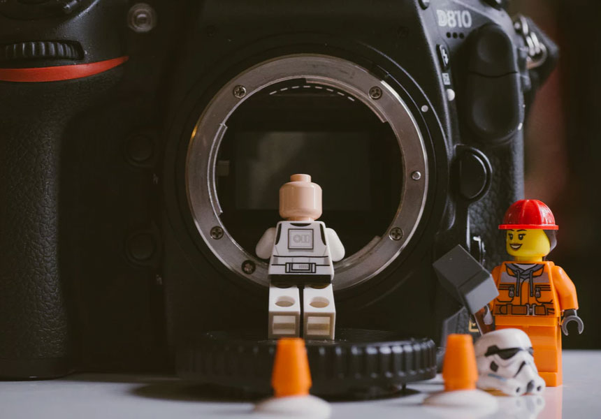 lego men using camera